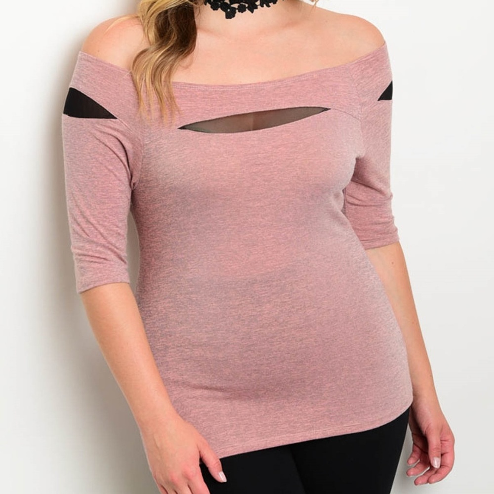 Blush off the shoulder top